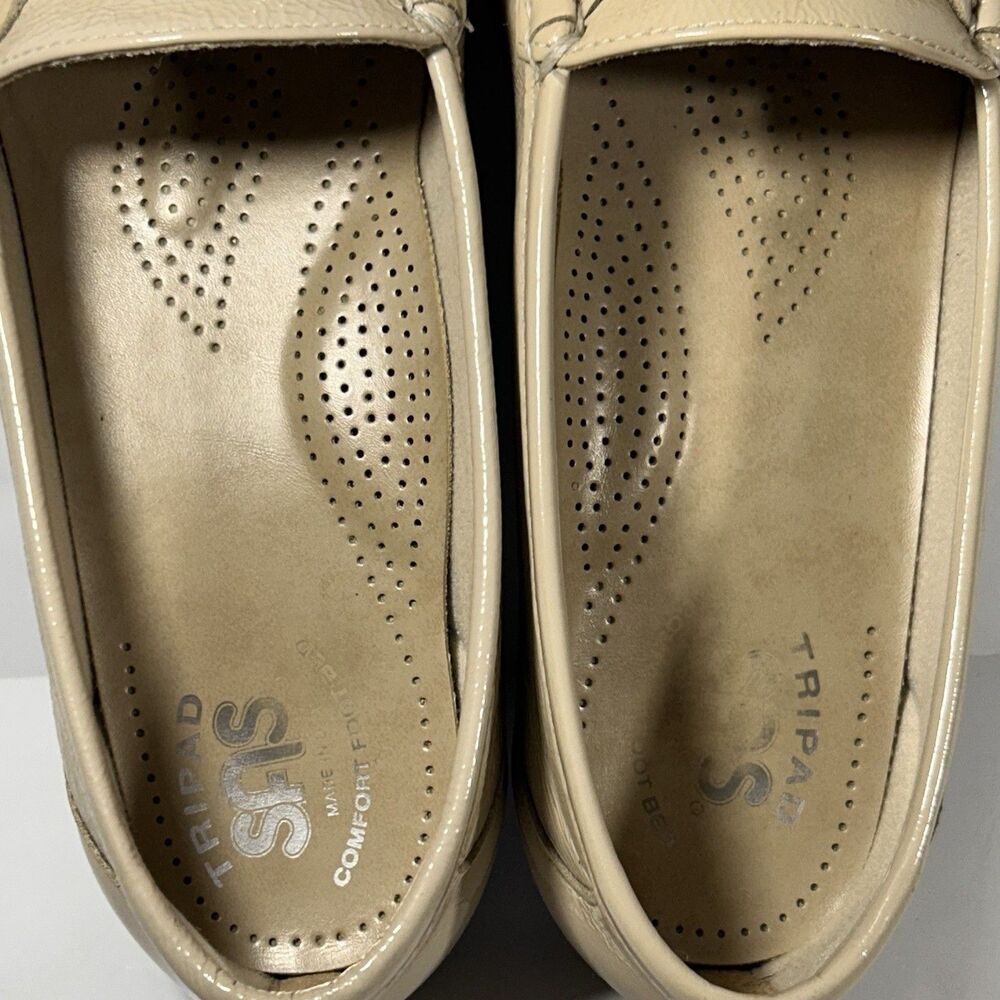 SAS Horse Bit Loafers Womens 7.5M Tripad Metro Comfort Slip On Leather Beige USA - Picture 11 of 12